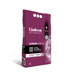 Lettiera Lindocat agglomerante bianca con carboni attivi 10 lt